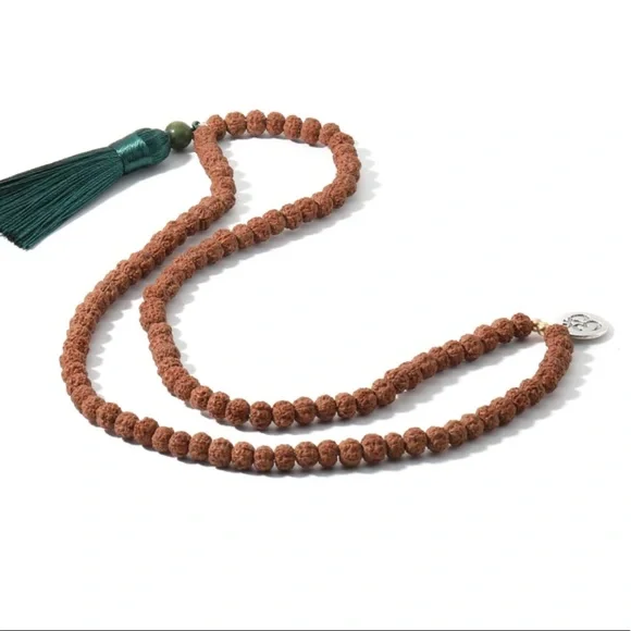 Genuine Rudraksha seed meditation mala necklace - Picture 4 of 4